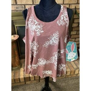 Maurices 24/7 Women's Casual Floral Sleeveless Tank Top size 2x NWT